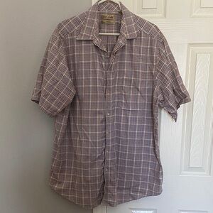 Roundtree & Yorke Men's Multicolor Plaid Button Down Shirt